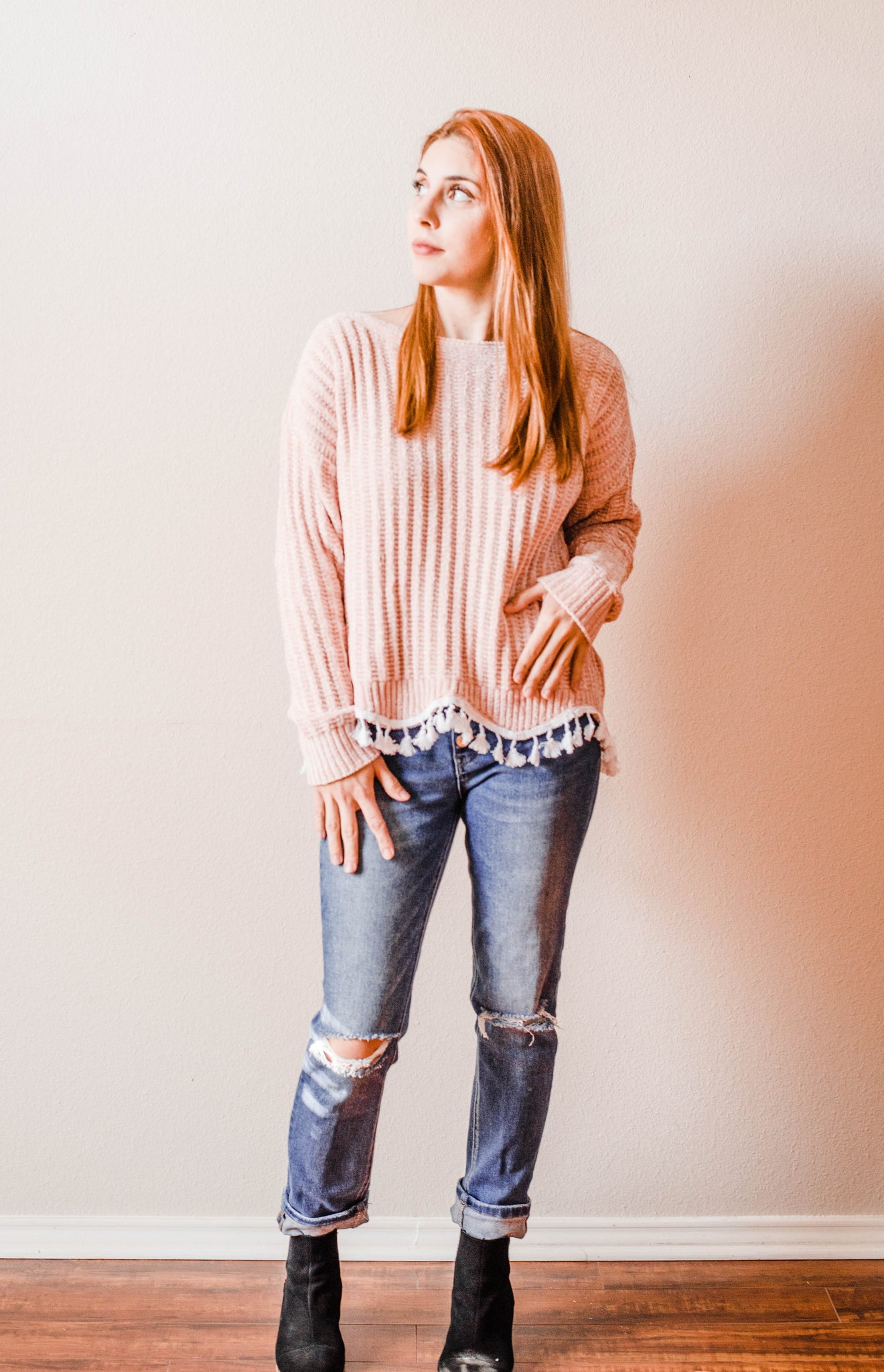 Aurora Fringe Chenille Sweater