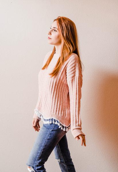 Aurora Fringe Chenille Sweater