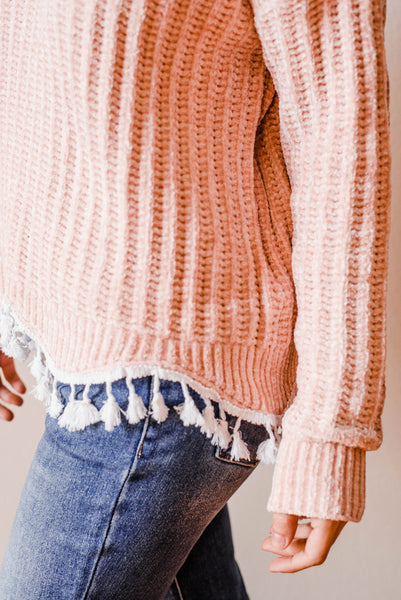 Aurora Fringe Chenille Sweater