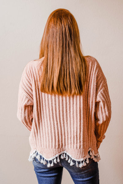 Aurora Fringe Chenille Sweater