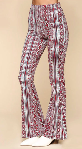 Bella Printed Bell Bottoms