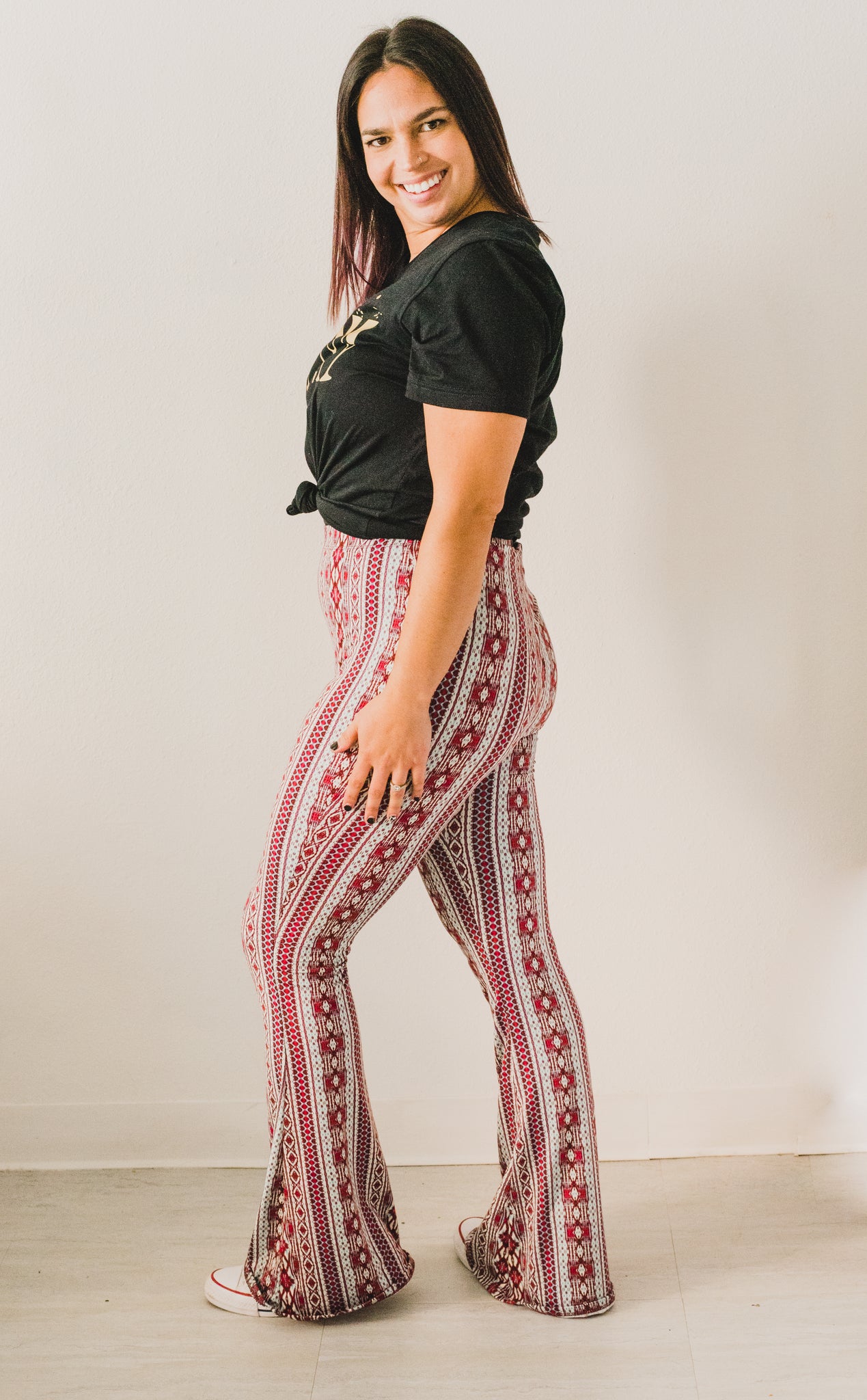 Bella Printed Bell Bottoms