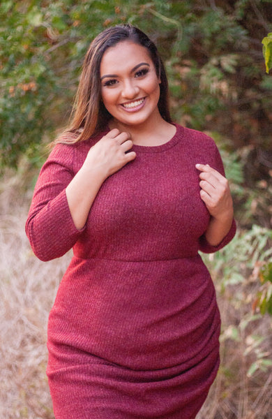 Some Like It Hot Thermal Knit Wrap Dress