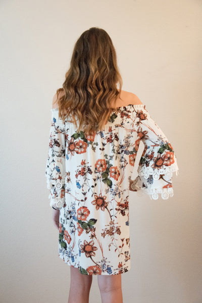 Le Fleur Off The Shoulder Floral Dress