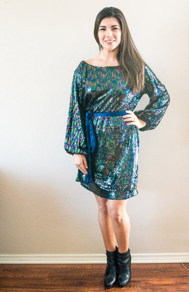 Nova Sequin Shift Dress