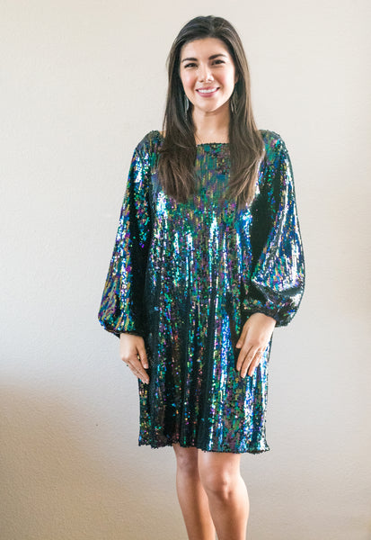 Nova Sequin Shift Dress