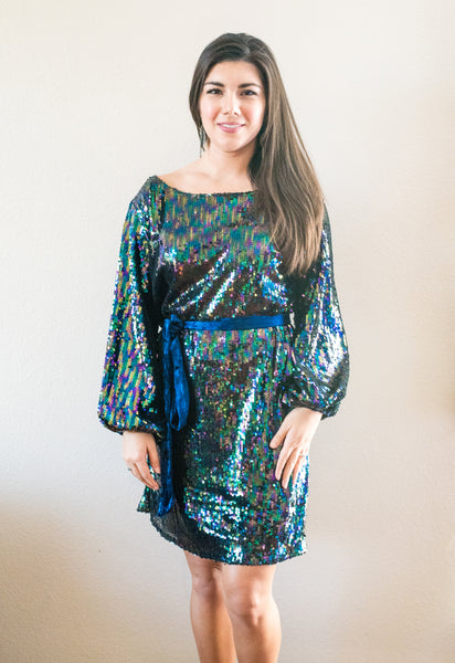 Nova Sequin Shift Dress