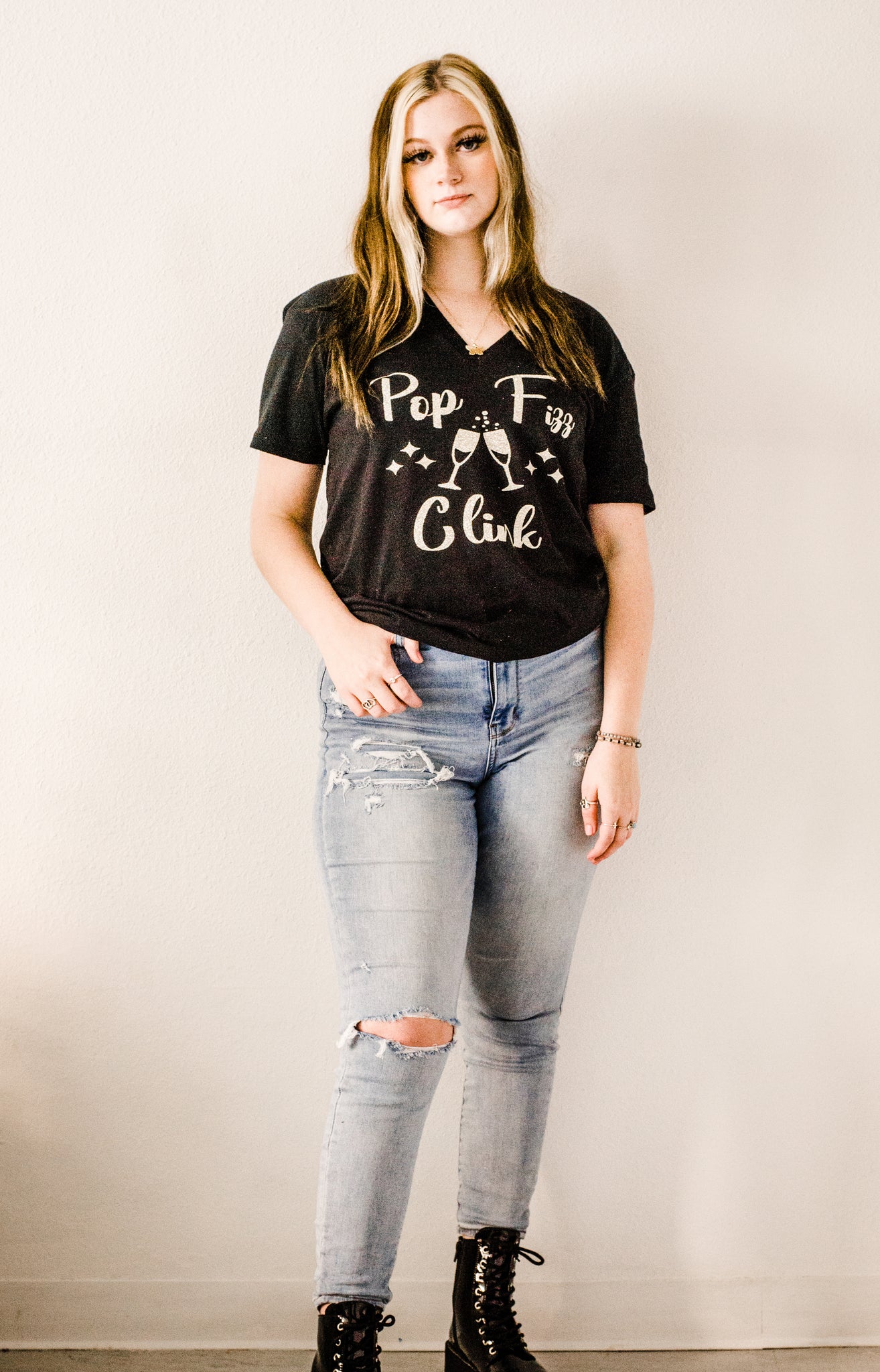 Pop Fizz Clink V-Neck T-Shirt