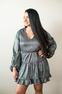Roxanne Tiered Glitter Party Dress
