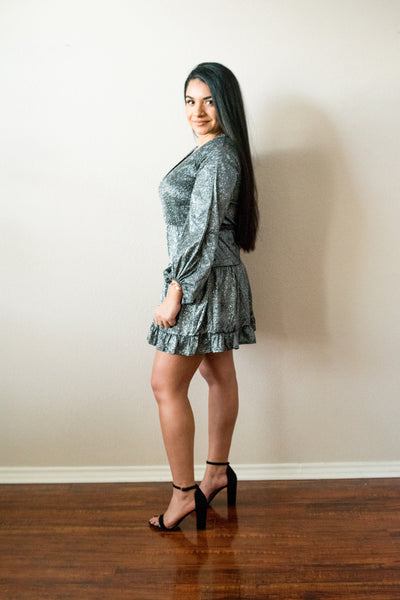 Roxanne Tiered Glitter Party Dress