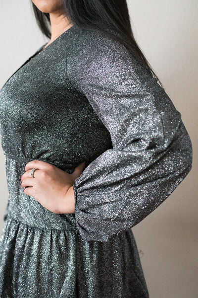 Roxanne Tiered Glitter Party Dress